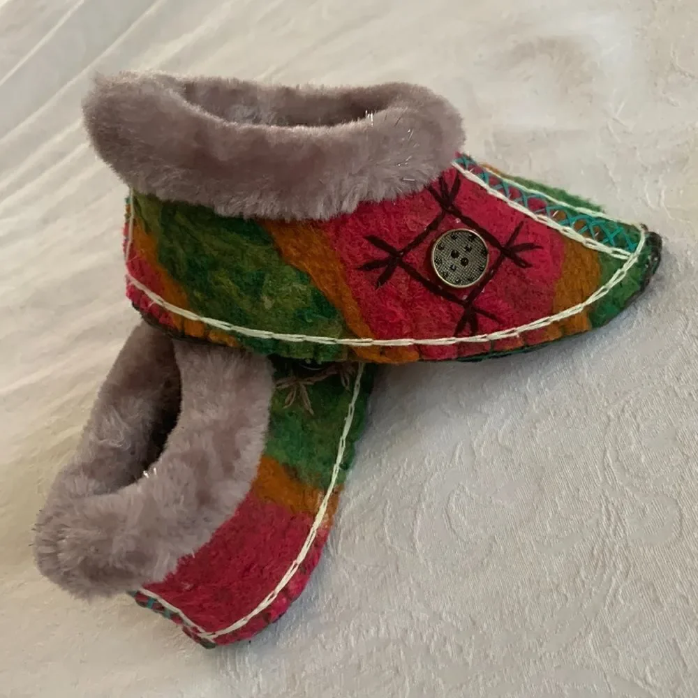 Slippers Hand Crafted Felted Wool Shoes  Baby Kid